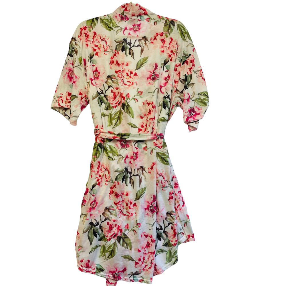 Show Me Your Mumu Floral Short Women's Robe Size Small
